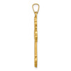 14k Polished Cross Budded Pendant