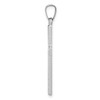 14k White Gold Polished Lattice Cross Pendant