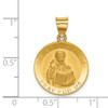 14K Polished / Satin St. Vincent Hollow Medal Pendant