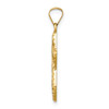 14k Polished and Textured Solid Star of David Pendant