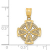14k Laser Cut Celtic Cross Charm