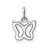 14k White Gold Cut-out Butterfly Pendant