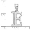 14kw Polished Etched Letter E Initial Pendant