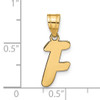 14k Polished Script Letter F Initial Pendant