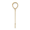 14k Polished Bubble Letter K Initial Pendant