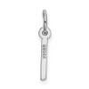 14K White Gold Small Slanted Block Letter I Initial Charm