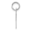 14K White Gold Small Slanted Block Letter K Initial Charm