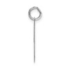 14K White Gold Medium Fancy Script Letter I Initial Charm