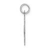 14K White Gold Medium Fancy Script Letter L Initial Charm