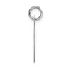 14K White Gold Medium Fancy Script Letter T Initial Charm