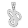 14KW White Gold Script Letter C Initial  Pendant
