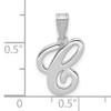 14KW White Gold Script Letter C Initial  Pendant