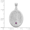 10KW Oval Fingerprint w/ 18k Bezel Birthstone Pendant
