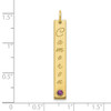 10KY Enameled w/18k Bezel Birthstone Vertical Bar Charm