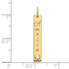 10KY Small Enameled w/18k Bezel Birthstone Vertical Bar Charm