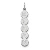 10K White Gold 5 Letter Bubble Pendant