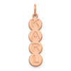 10K Rose Gold 4 Letter Bubble Pendant