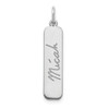10K White Gold Signature Bar Charm