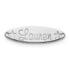 10K White Gold Small Oval with Stars Name Plate