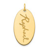 10K Oval Signature Charm