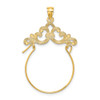 14K Scroll Framed Charm Holder