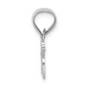 14K White Gold MOM with Heart Pendant
