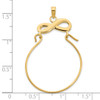 14k Infinity Charm Holder Pendant