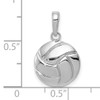 14K White Gold Polished Volleyball Pendant
