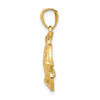 14k Polished Open Rose Pendant