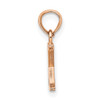 14K Rose Gold Polished Block Letter X Initial Pendant
