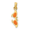 14K Orange Enameled Butterfly Sunglasses Charm