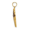 14K w/Brown Enamel Chocolate Ice Cream Cone  Charm