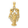 14K Textured Maine Lobster Charm