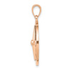 14K Rose Gold Nautical Compass Pendant
