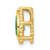 14k Pear Emerald Chain Slide