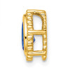 14k Pear Sapphire Chain Slide