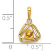 14k Citrine Triangle Pendant
