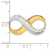 14K w/Rhodium D/C Infinity Fits 4mm Fancy Omega Slide
