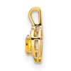14k Citrine and Diamond Heart Pendant