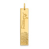 14k Rose Gold Vertical Signature and Fingerprint Charm