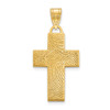 14KY Large Cross Fingerprint Pendant