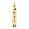 14KY Small Enameled w/18k Bezel Birthstone Vertical Bar Charm