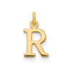 14k Rose Gold Cutout Letter R Initial Pendant