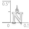 14kw Cutout Letter N Initial Pendant