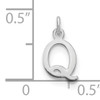 14kw Cutout Letter Q Initial Pendant