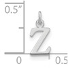 14kw Cutout Letter Z Initial Pendant