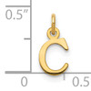 14ky Cutout Letter C Initial Pendant