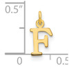 14ky Cutout Letter F Initial Pendant