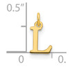 14ky Cutout Letter L Initial Pendant