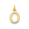 14ky Cutout Letter O Initial Pendant